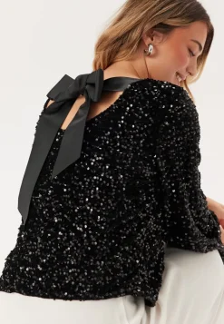 Pckam Ls Deep Back Bow Top