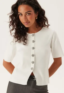 Pcmarie Ss O-neck Split Knit