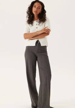 Pcmarie Ss O-neck Split Knit