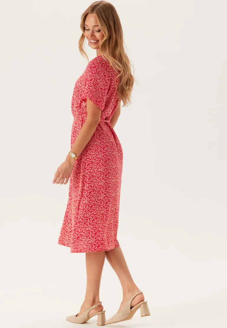 Pcnya Ss V-neck Midi Dress