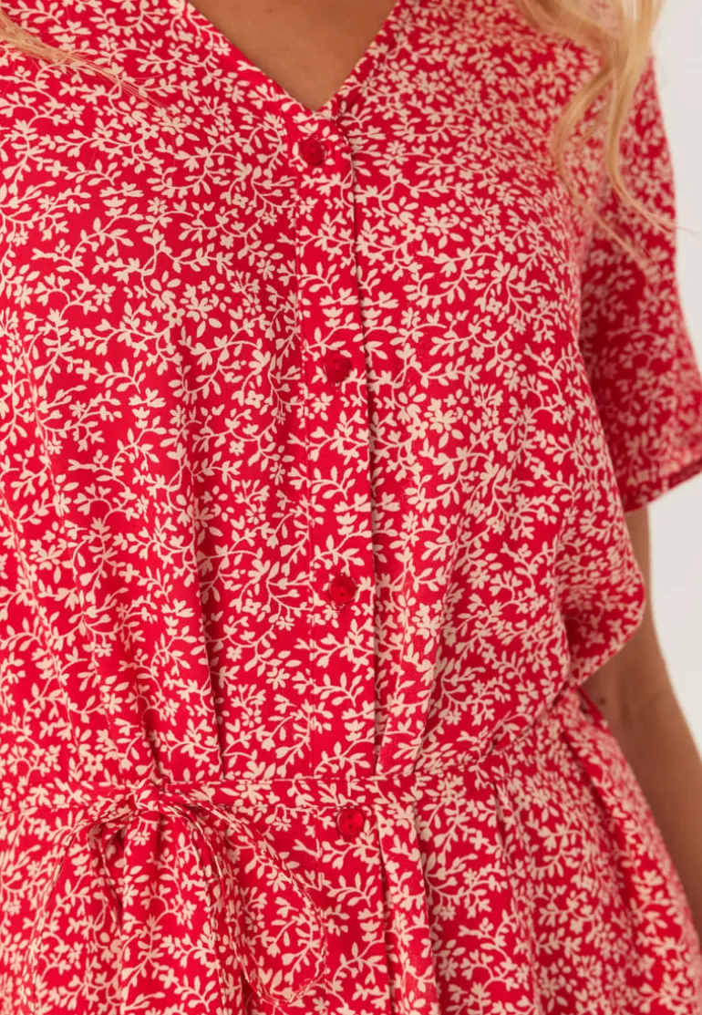 Pcnya Ss V-neck Midi Dress