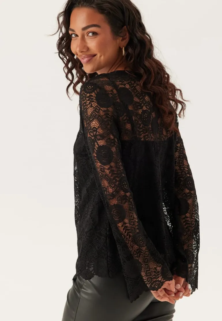 Pcolline Ls Lace O-neck Top