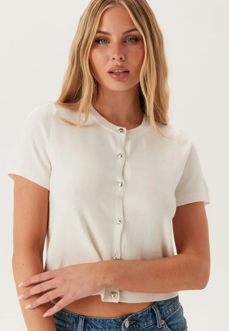 Pcorina Ss O-neck Knit Cardiga