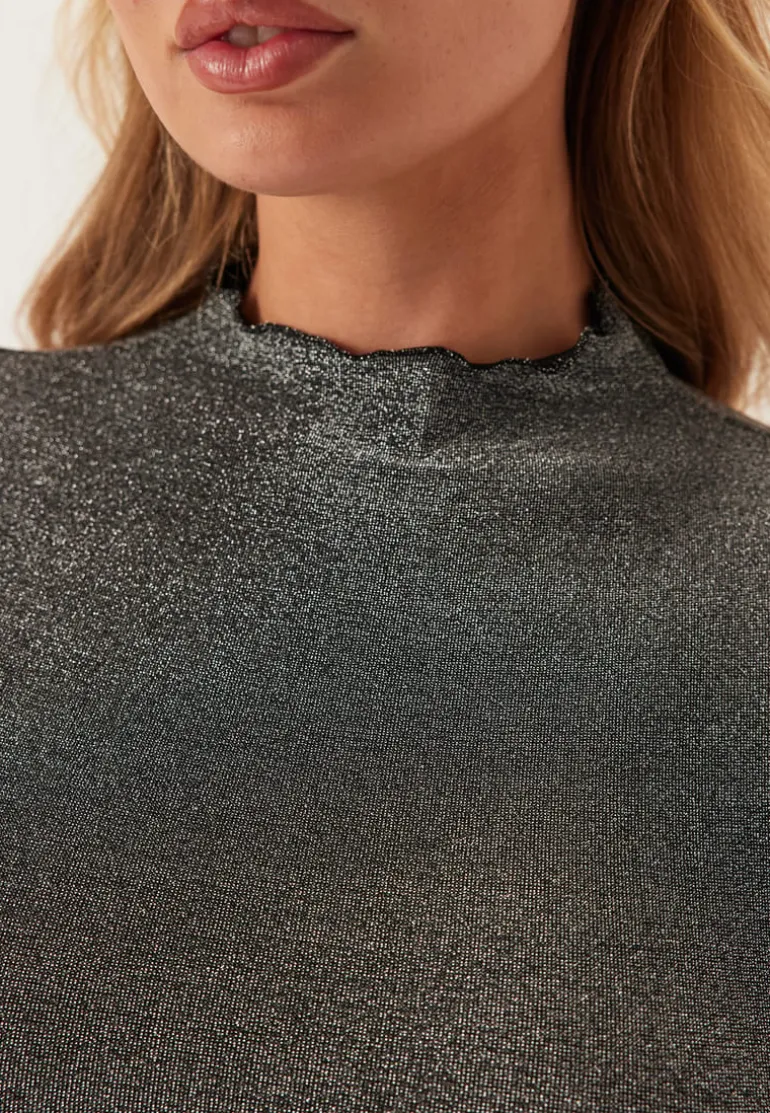Pcsandra Ls Mockneck Top