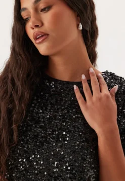 Pcserena Sequin Ss O-neck Top
