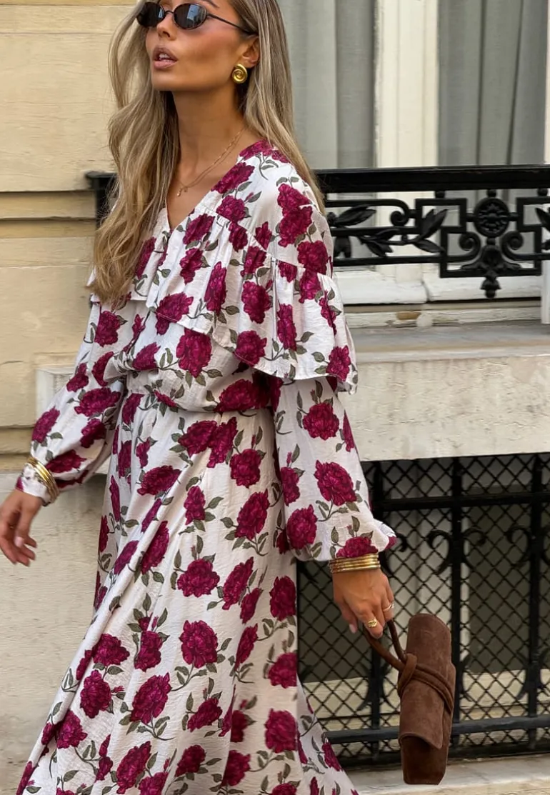 Printed Frill Blouse