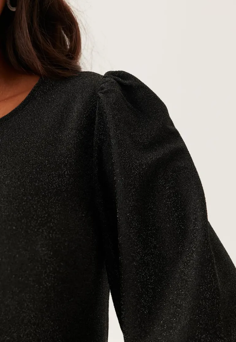 Puff Sleeve Sparkling Dress
