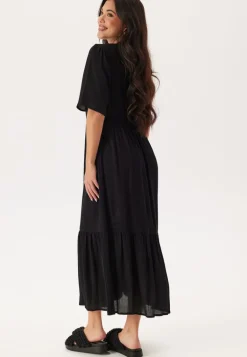 Puff Sleeve Viscose Dress