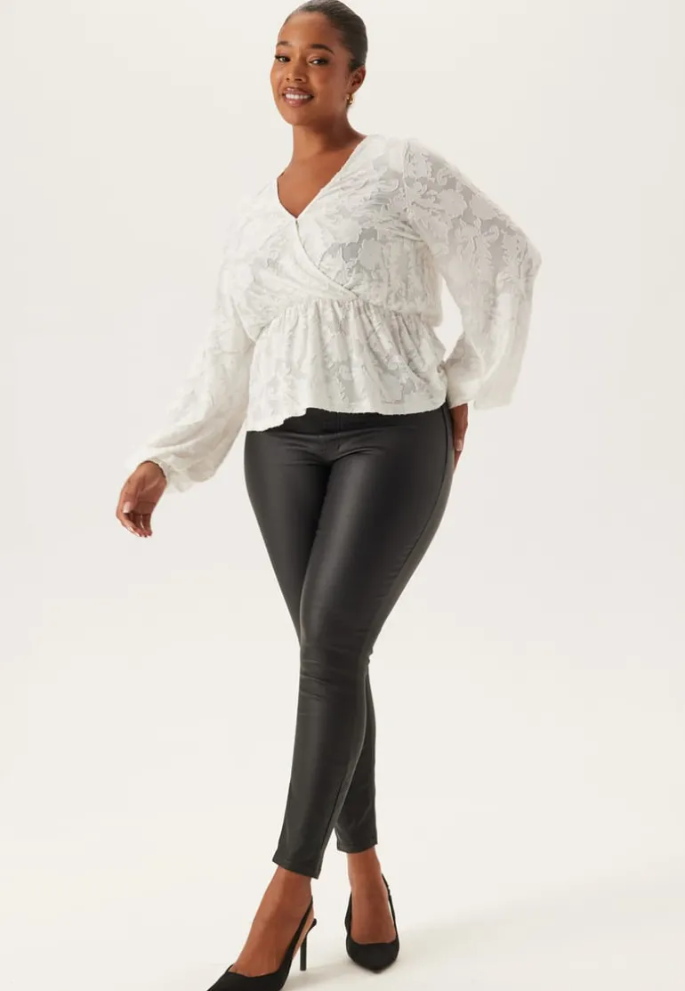 Push-up Coated Slim Trousers