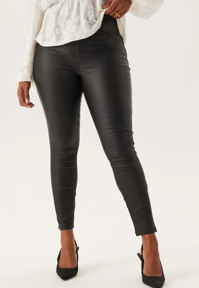 Push-up Coated Slim Trousers