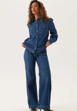 Reg Puff Sleeve Denim Shirt