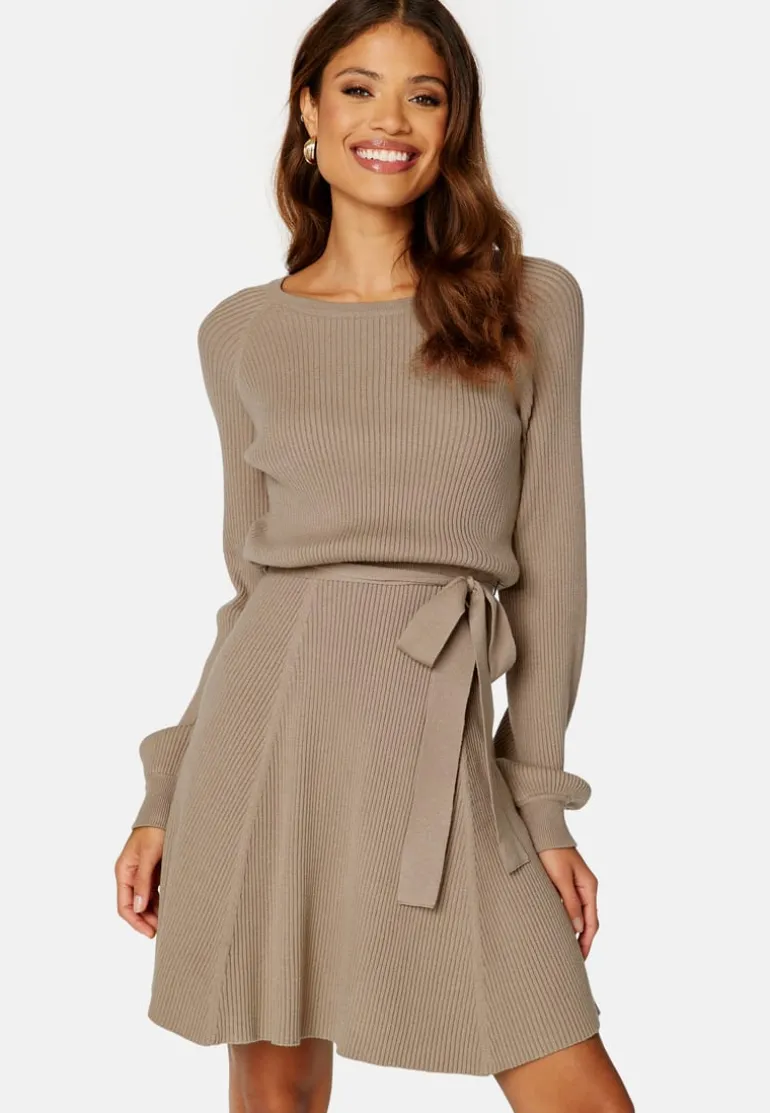 Rib Knitted Skater Dress