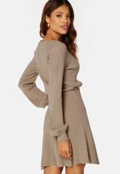 Rib Knitted Skater Dress