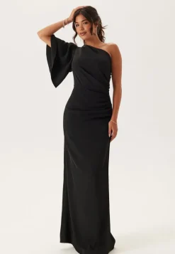 Ruched One Shoulder Gown