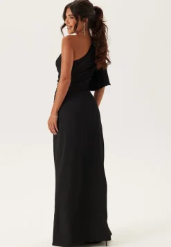 Ruched One Shoulder Gown