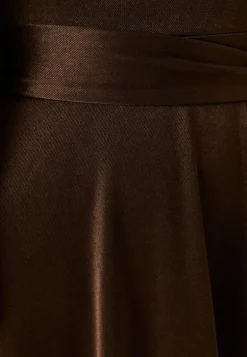 Satin Volume Sleeve Maxi Dress