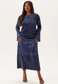Sequin A-line Midi Skirt