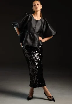 Sequin Ankle Skirt