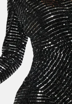 Sequin Rouch Maxi Dress