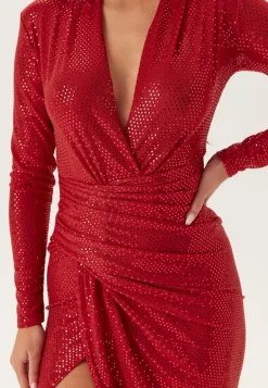 Sequin Rouch Maxi Dress