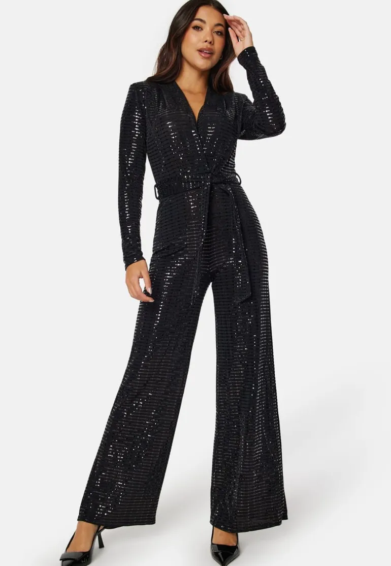 Sequin Wide Leg Jumpsuit