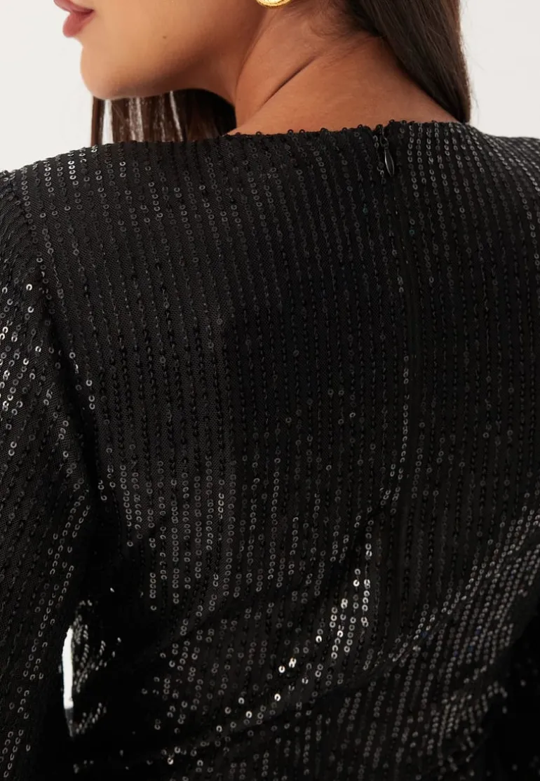 Sequin Wrap Dress