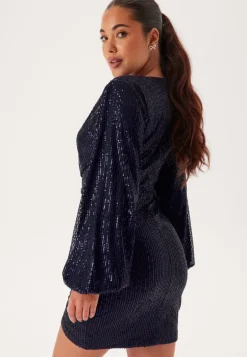 Sequin Wrap Dress