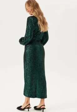 Sequin Wrap Gown