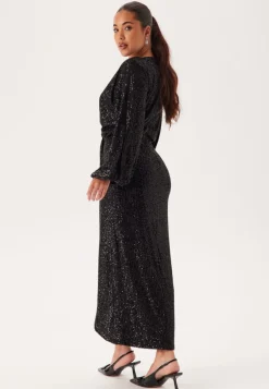 Sequin Wrap Gown