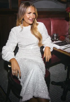 Side Slit Sequin Top