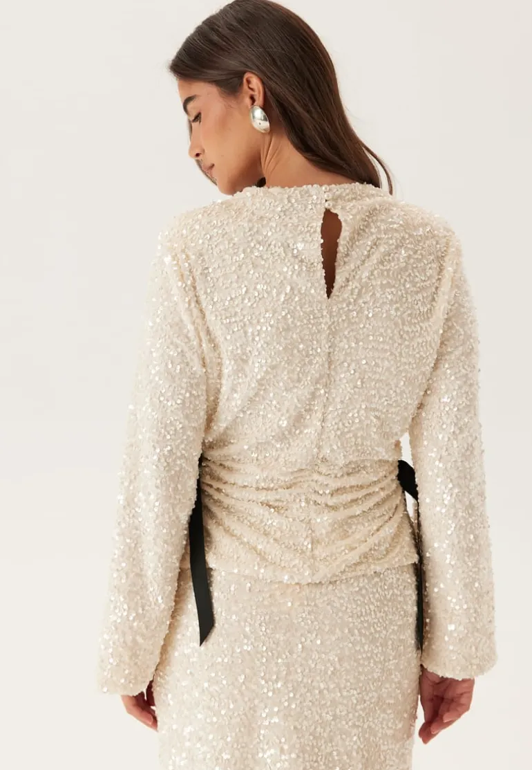 Side Slit Sequin Top