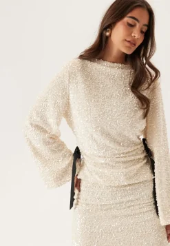 Side Slit Sequin Top