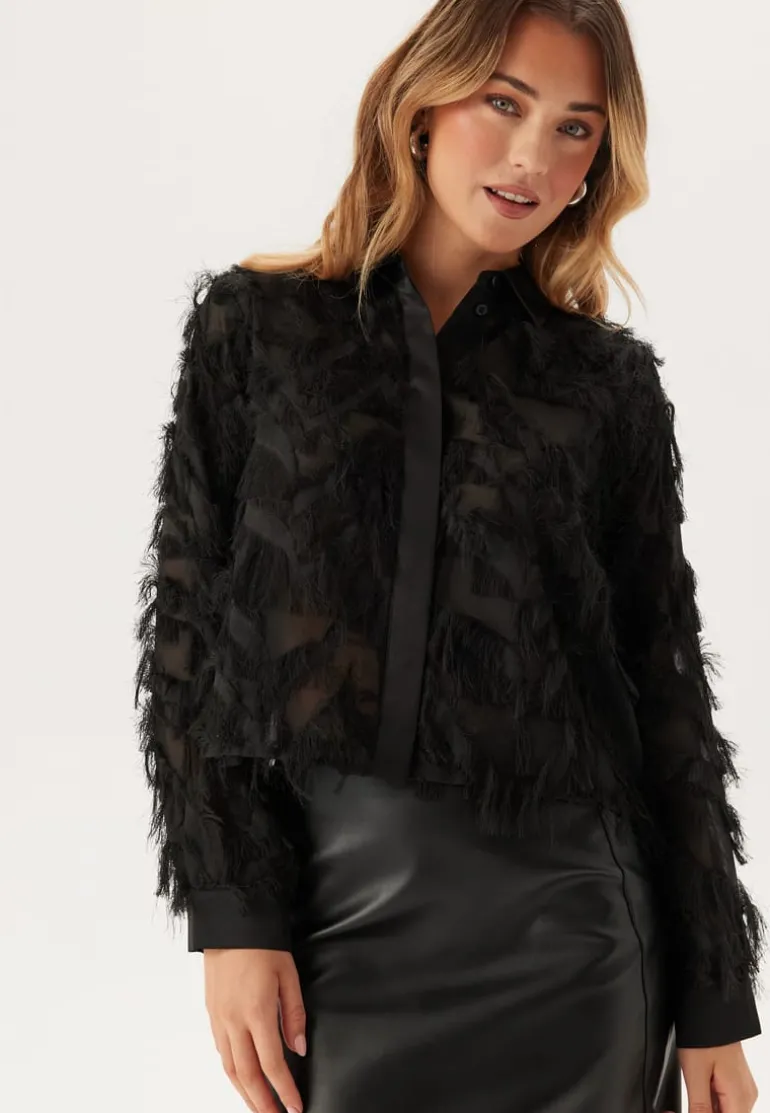 Slfmyline Ls Fluffy Cropped Sh