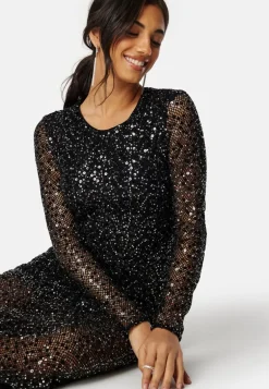 Slfnoel Ls Ankle Sequins dress