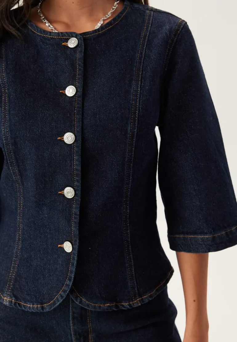 Slfvida-kori 3/4 SHORT DENIM J