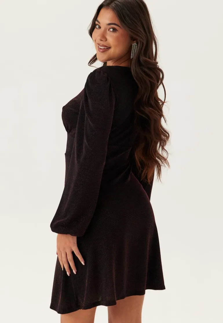 Sparkling Puff Sleeve Dress
