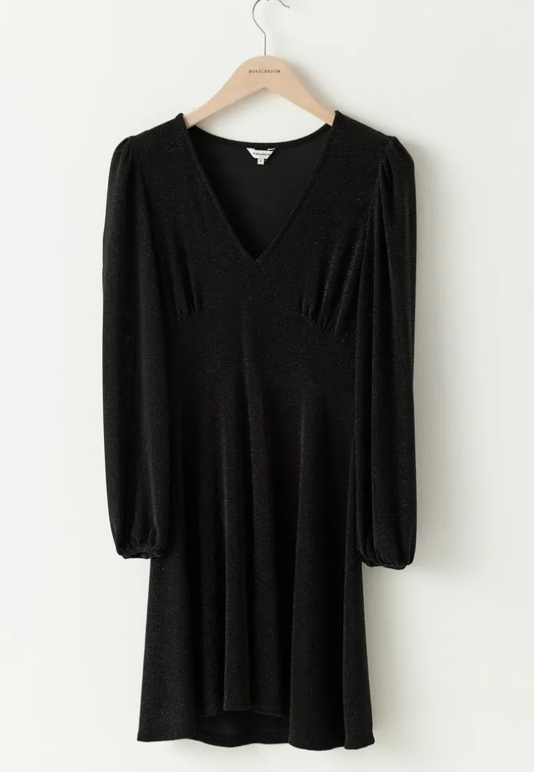 Sparkling Puff Sleeve Dress