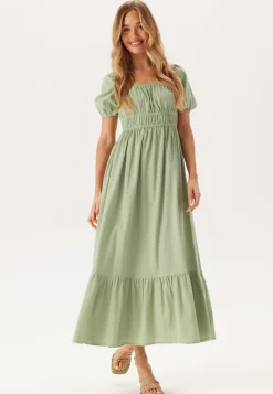 Square Neck Cotton Maxi Dress