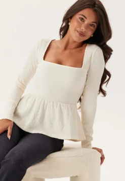 Square Neck Peplum Top