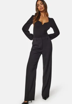 Square V-neck Long Sleeve Puff Top