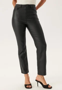 Straight Leg Coated Jeans