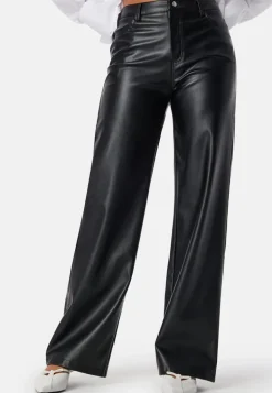 Straight PU Trousers