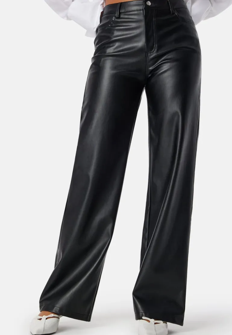 Straight PU Trousers