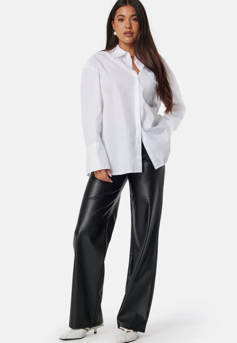 Straight PU Trousers