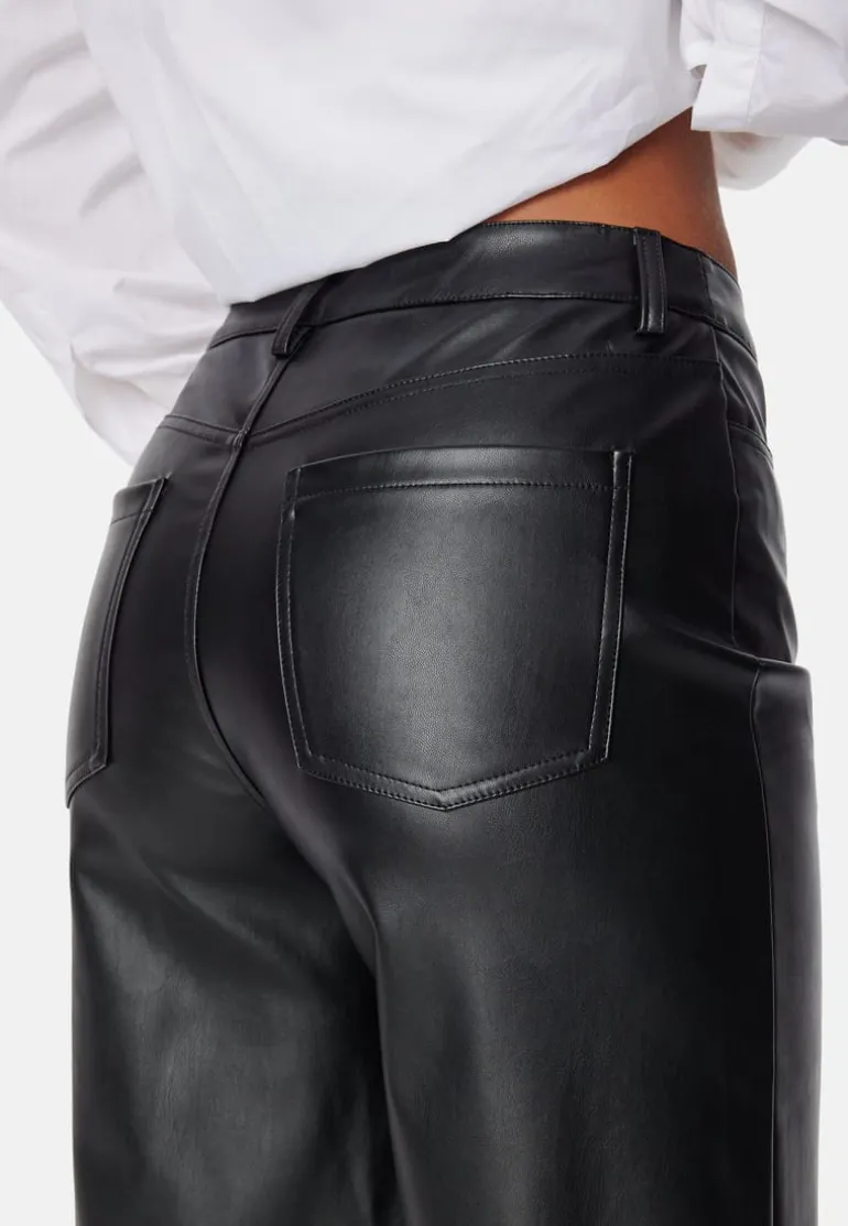 Straight PU Trousers