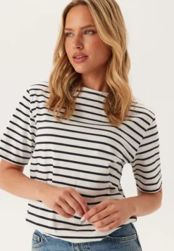 Stripe Boatneck ss T-shirt