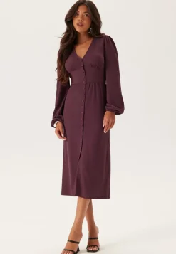 Structure Button Midi Dress