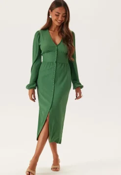 Structure Button Midi Dress