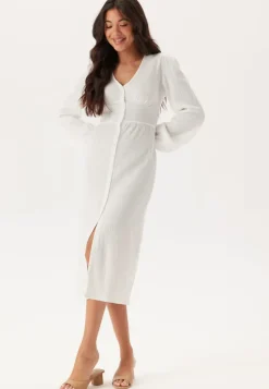 Structure Button Midi Dress