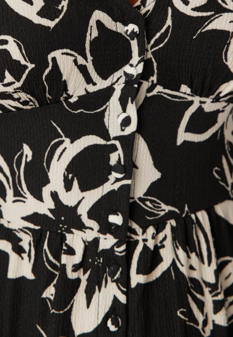 Structure Button Midi Dress